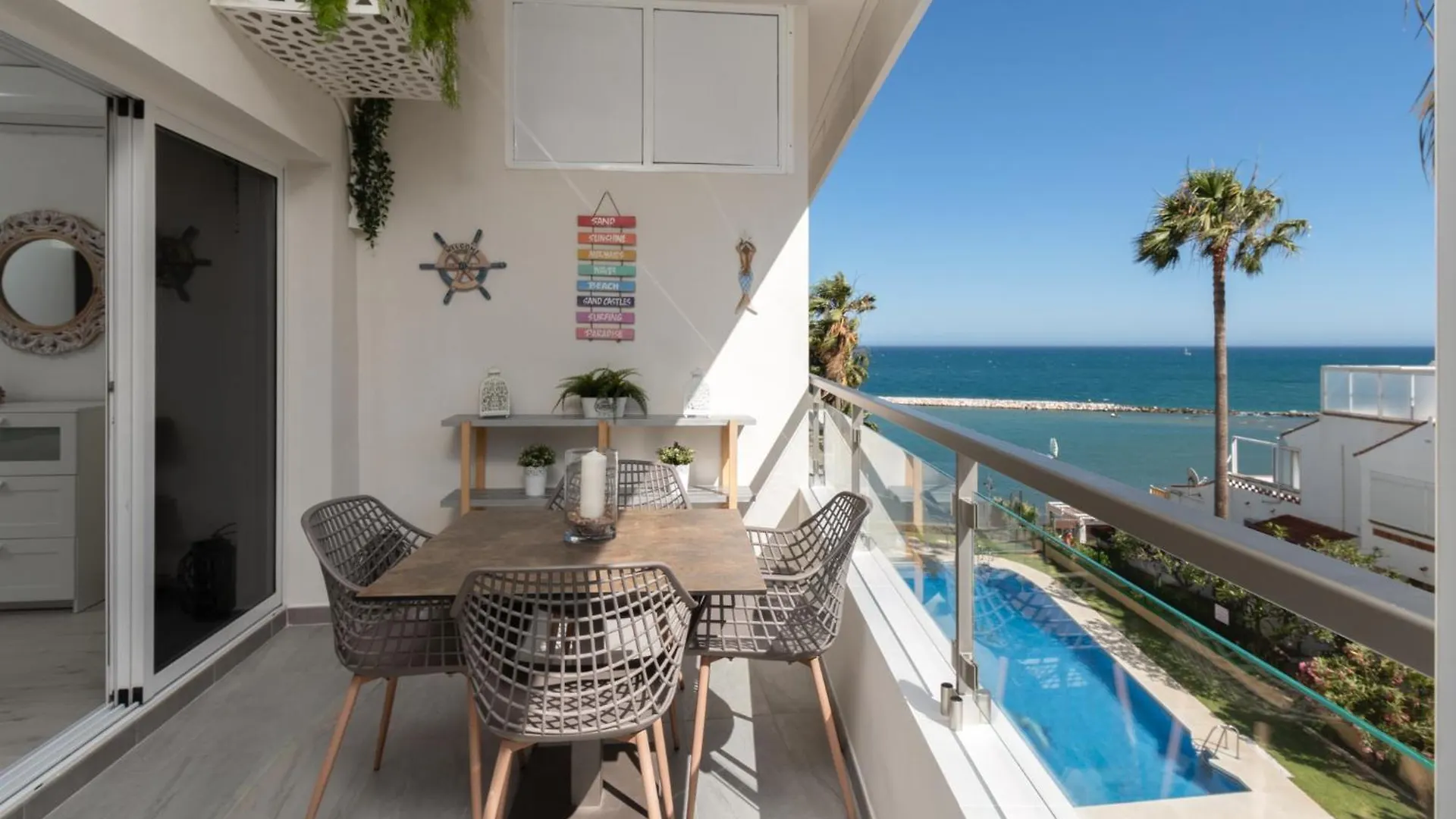 Stunning Beachfront Apartment With Sea Views Benalmadena